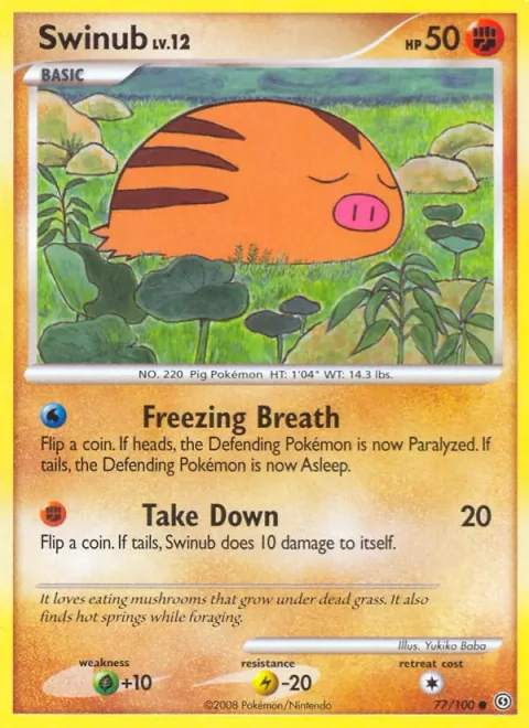 Swinub Lv.12 [Freezing Breath | Take Down]