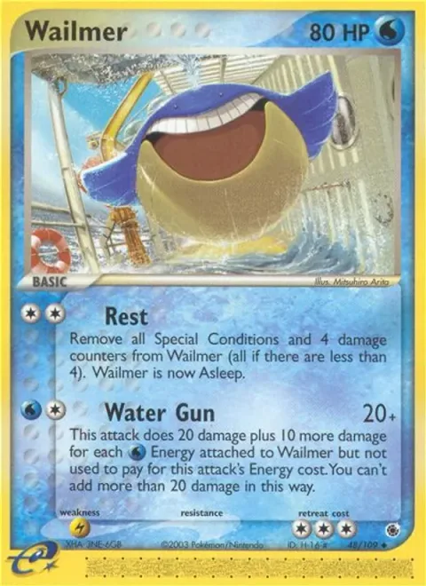 Wailmer [Rest | Water Gun]