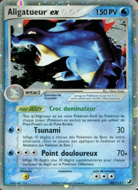 Feraligatr ex [Overpowering Fang | Tsunami | Sore Spot]
