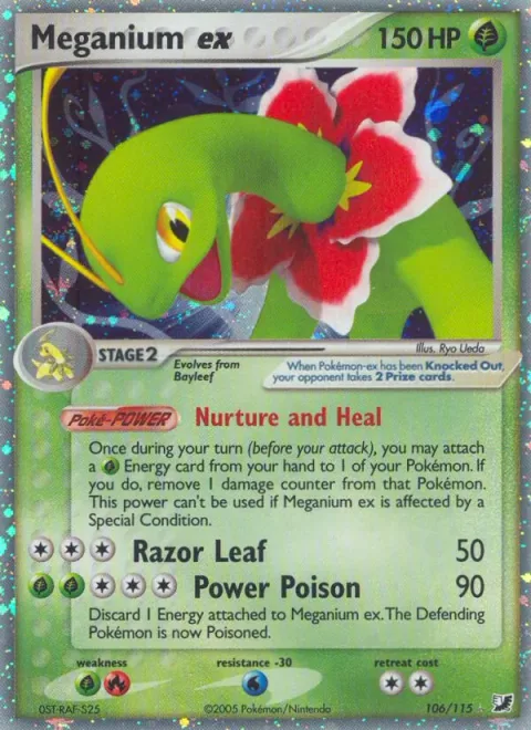 Meganium ex [Nurture and Heal | Razor Leaf | Power Poison]
