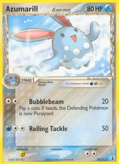 Azumarill δ Delta Species [Bubblebeam | Rolling Tackle]