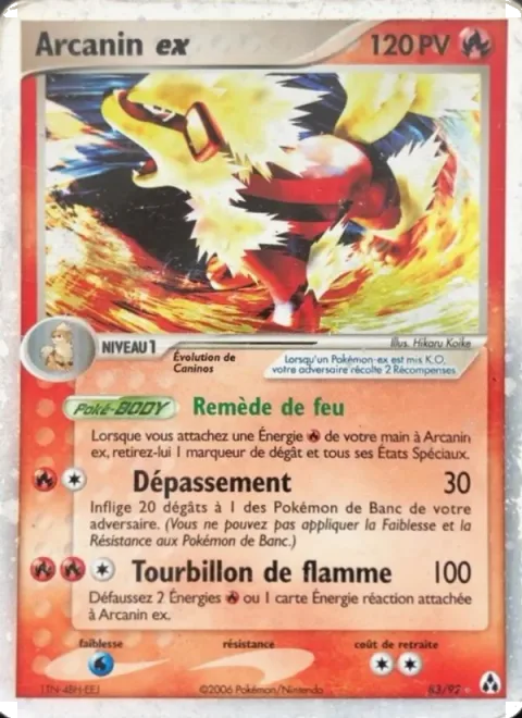 Arcanine ex [Fire Remedy | Overrun | Flame Swirl]