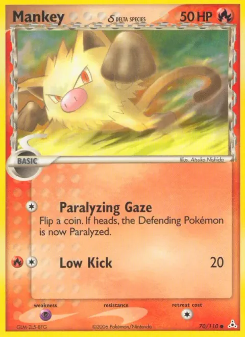 Mankey δ Delta Species [Paralyzing Gaze | Low Kick]