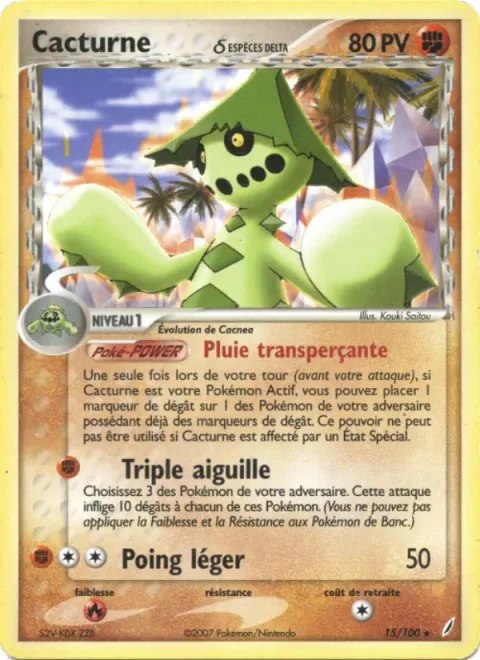 Cacturne δ Delta Species [Spike Storm | Triple Needle | Light Punch]