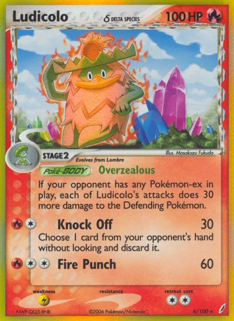Ludicolo δ Delta Species [Overzealous | Knock Off | Fire Punch]