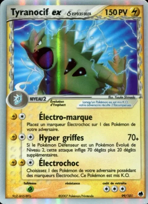 Tyranitar ex δ Delta Species [Electromark | Hyper Claws | Shock-wave]