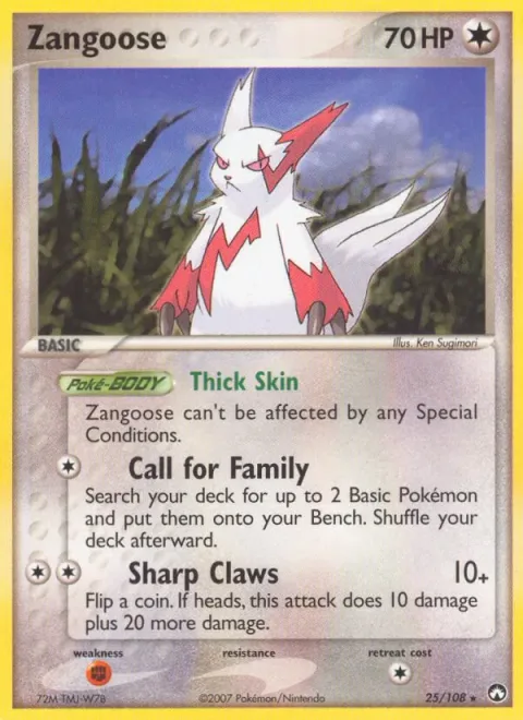 Zangoose [Thick Skin | Call for Family | Sharp Claws]