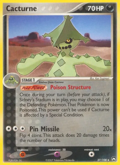 Cacturne [Poison Structure | Pin Missile]