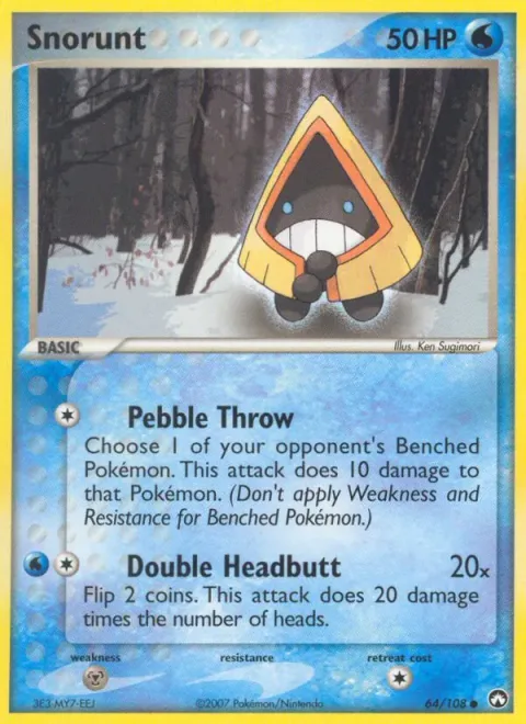 Snorunt [Pebble Throw | Double Headbutt]
