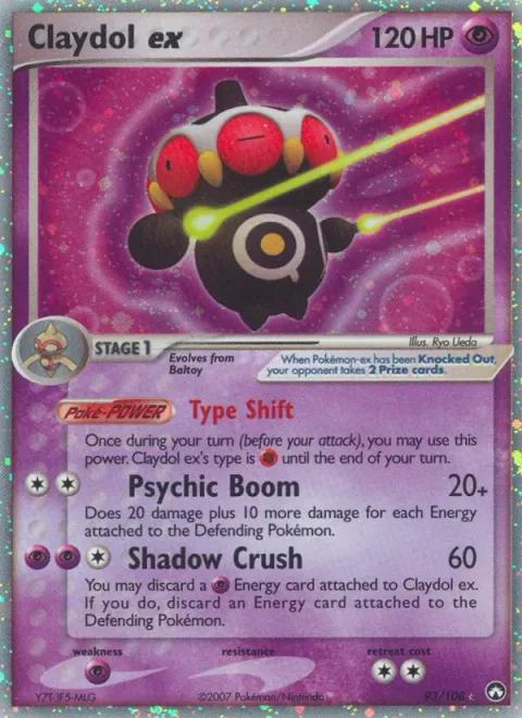 Claydol ex [Type Shift | Psychic Boom | Shadow Crush]