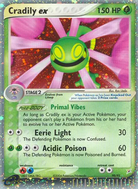 Cradily ex [Primal Vibes | Eerie Light | Acidic Poison]