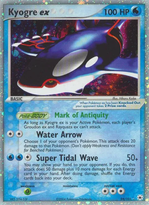 Kyogre ex [Mark of Antiquity | Water Arrow | Super Tidal Wave]
