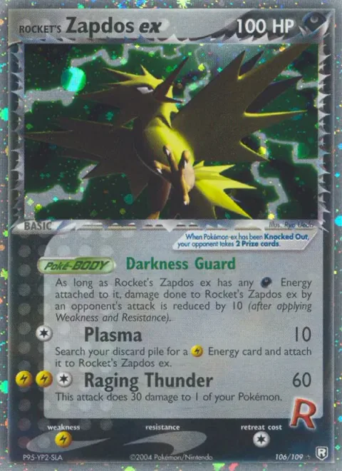 Rocket's Zapdos ex [Darkness Guard | Plasma | Raging Thunder]