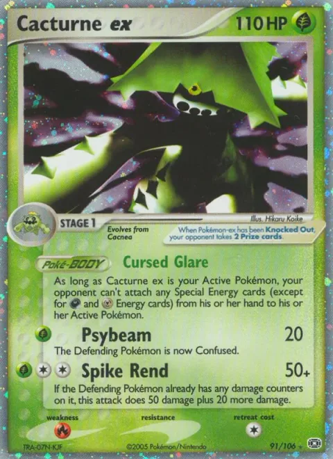Cacturne ex [Cursed Glare | Psybeam | Spike Rend]