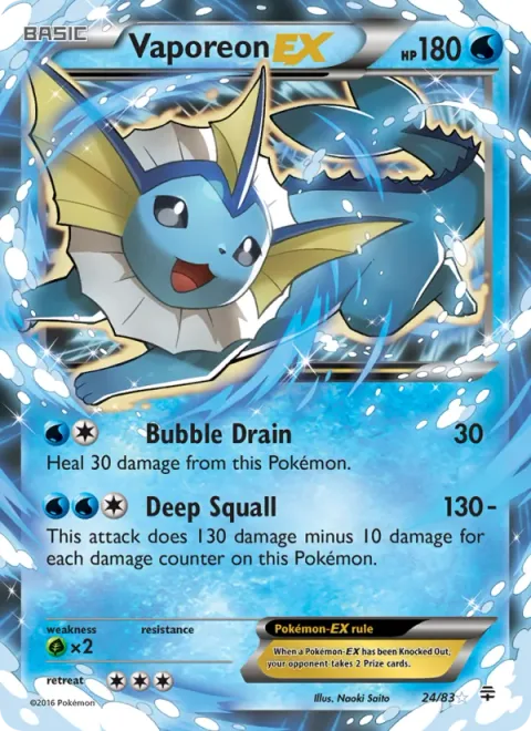 Vaporeon EX [Bubble Drain | Deep Squall]