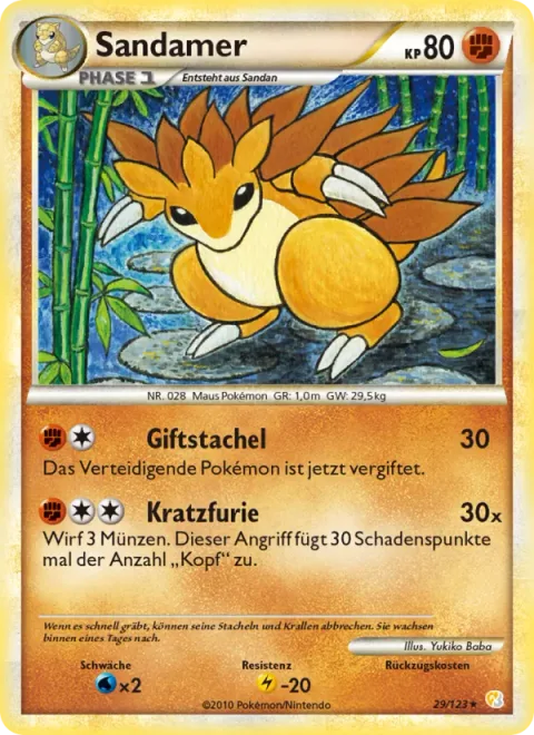 Sandslash [Poison Sting | Fury Swipes]