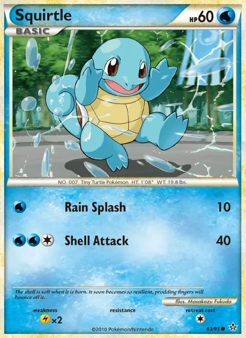 Squirtle [Rain Splash | Shell Attack]