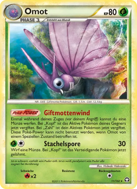 Venomoth [Poison Moth Wind | Stun Spore]