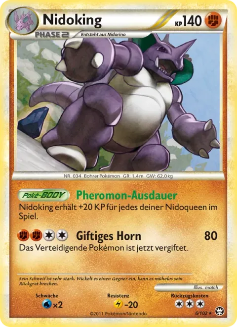 Nidoking [Pheromone Stamina | Venomous Horn]