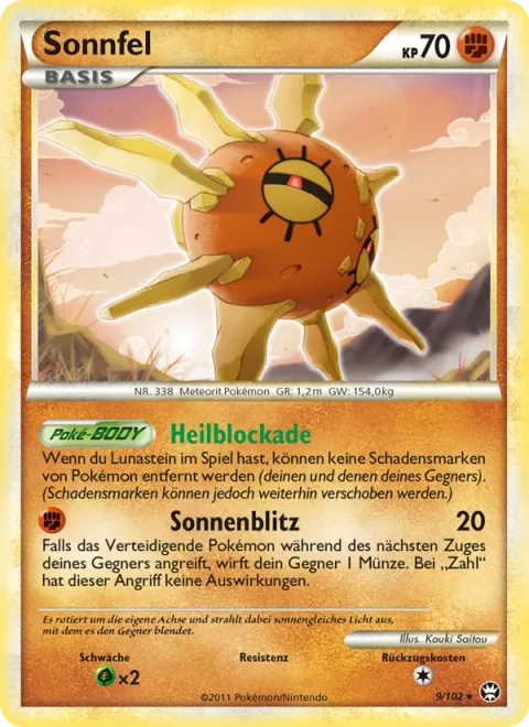 Solrock [Heal Block | Sun Flash]