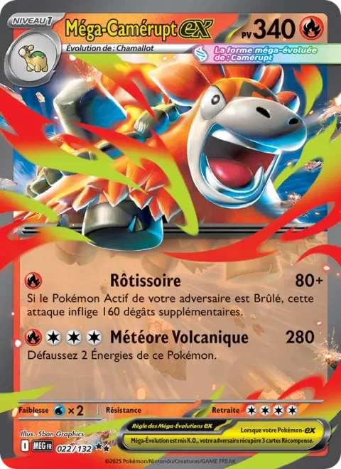 Mega Camerupt ex [Roasting Heat | Volcano Meteor]
