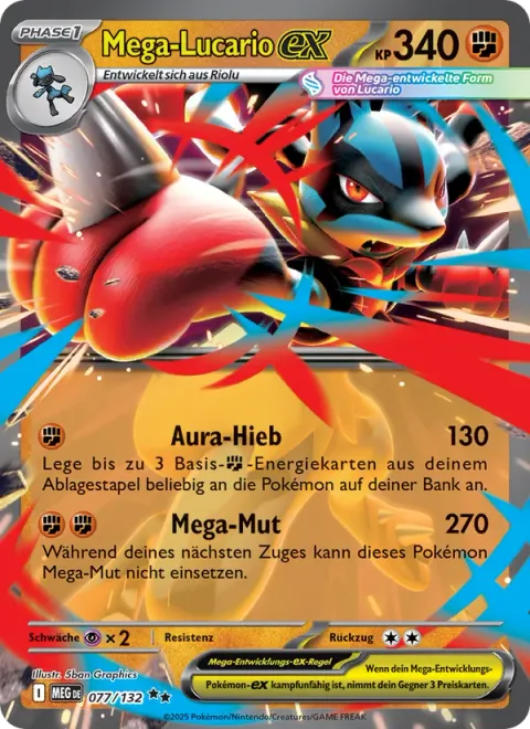 Mega Lucario ex [Aura Jab | Mega Brave]