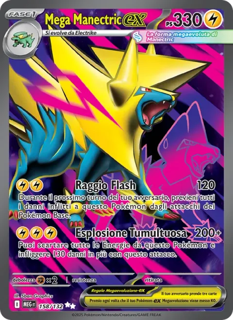 Mega Manectric ex [Flash Ray | Riotious Blasting]