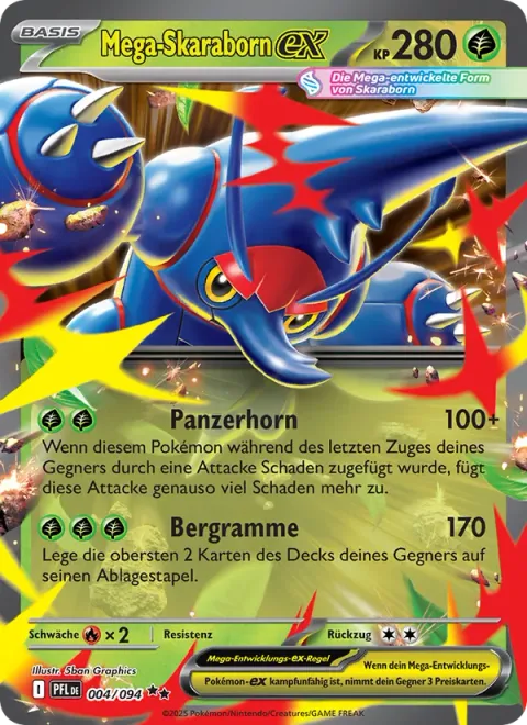 Mega Heracross ex [Juggernaut Horn | Mountain Ramming]