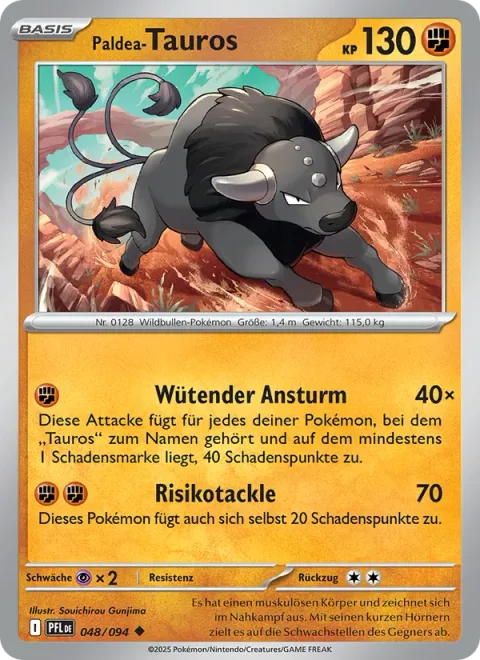 Paldean Tauros [Raging Charge | Double-Edge]