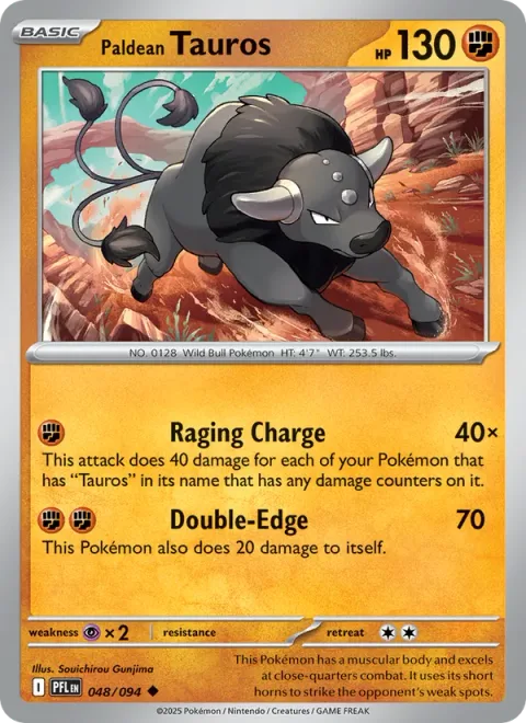 Paldean Tauros [Raging Charge | Double-Edge]