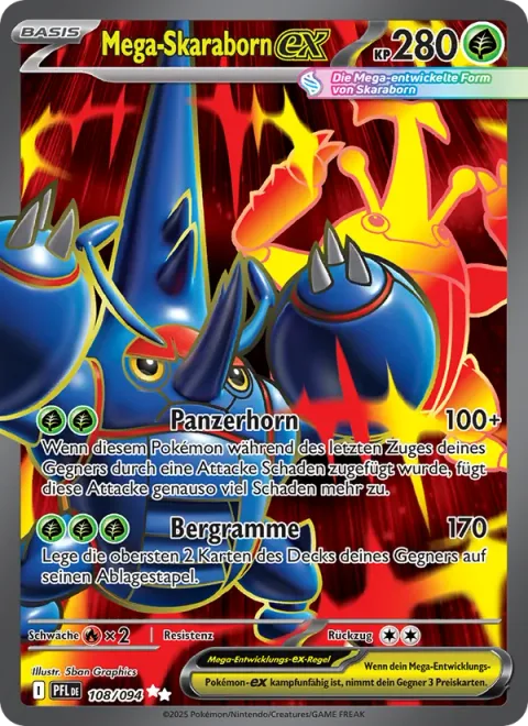 Mega Heracross ex [Juggernaut Horn | Mountain Ramming]