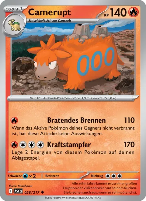 Camerupt [Roasting Burn | Power Stomp]