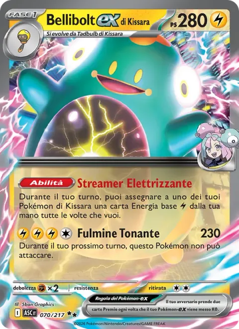 Iono's Bellibolt ex [Electric Streamer | Thunderous Bolt]