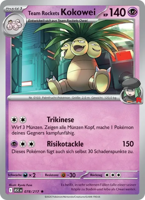Team Rocket's Exeggutor [Trikinesis | Double-Edge]