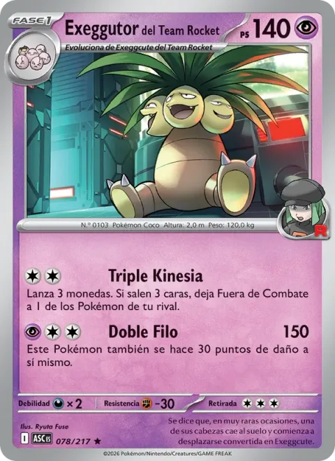 Team Rocket's Exeggutor [Trikinesis | Double-Edge]