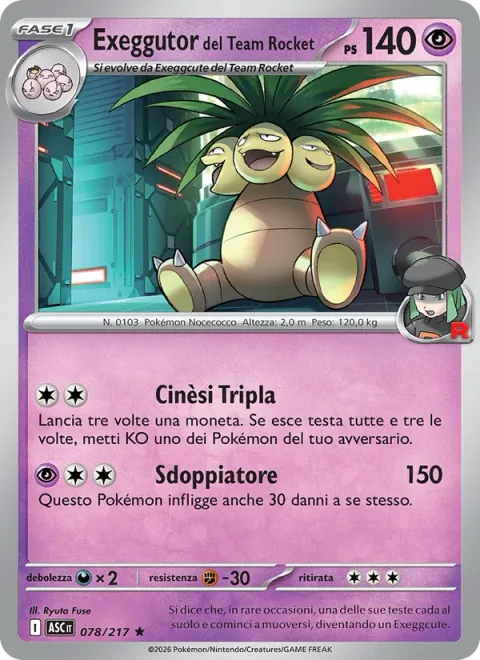 Team Rocket's Exeggutor [Trikinesis | Double-Edge]