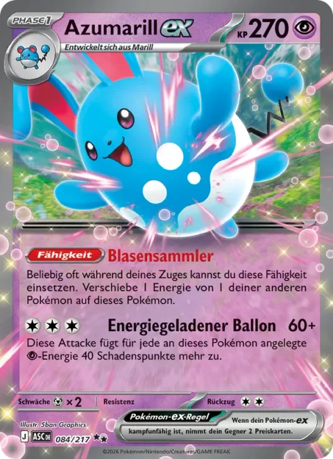 Azumarill ex [Bubble Gathering | Energized Balloon]