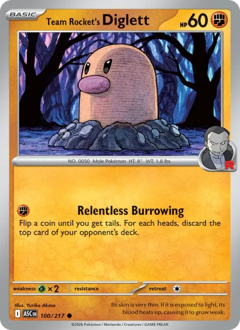 Team Rocket's Diglett [Relentless Burrowing]