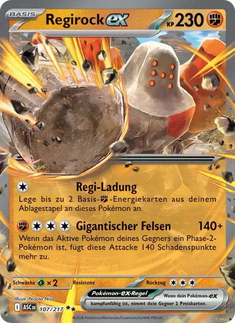 Regirock ex [Regi Charge | Giant Rock]