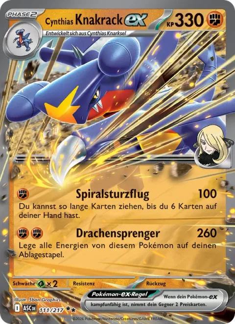 Cynthia's Garchomp ex [Corkscrew Dive | Draconic Buster]