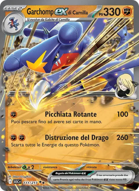 Cynthia's Garchomp ex [Corkscrew Dive | Draconic Buster]