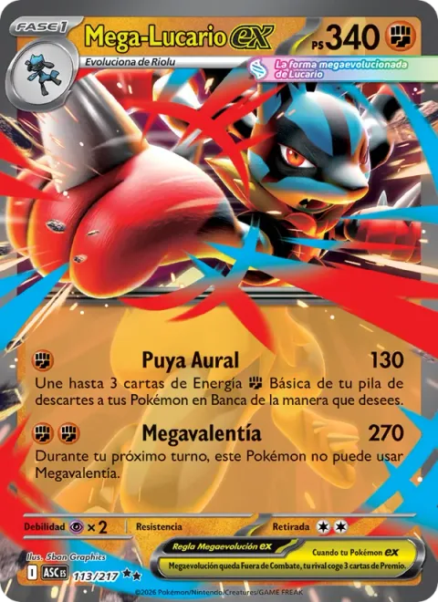 Mega Lucario ex [Aura Jab | Mega Brave]