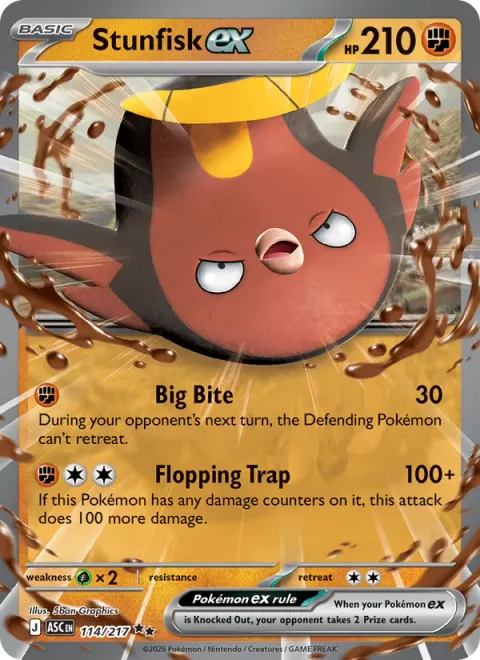 Stunfisk ex [Big Bite | Flopping Trap]