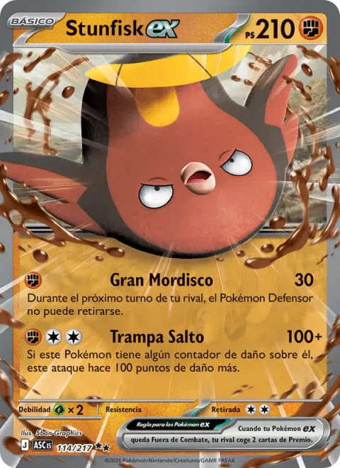 Stunfisk ex [Big Bite | Flopping Trap]