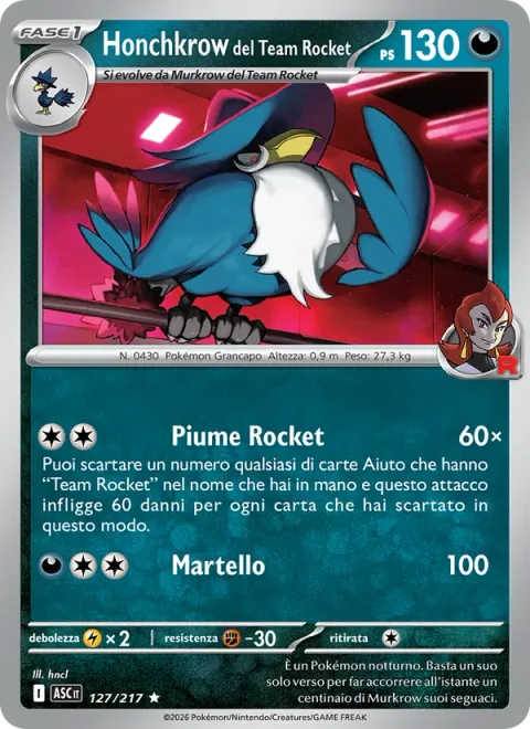 Team Rocket's Honchkrow [Rocket Feathers | Hammer In]