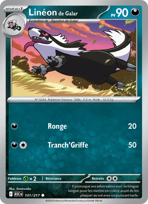 Galarian Linoone [Gnaw | Claw Slash]