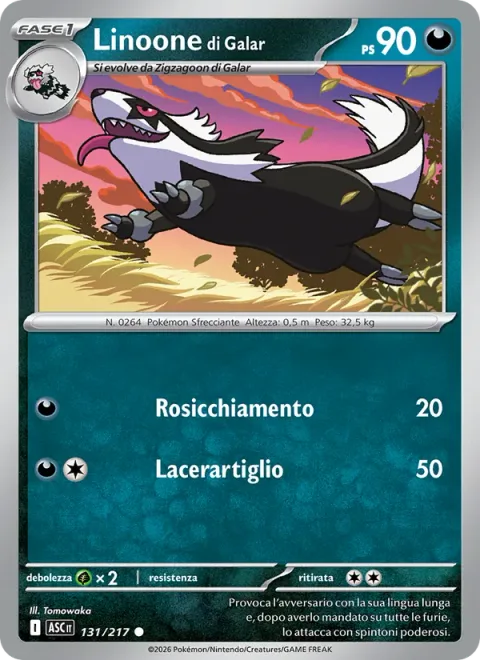 Galarian Linoone [Gnaw | Claw Slash]