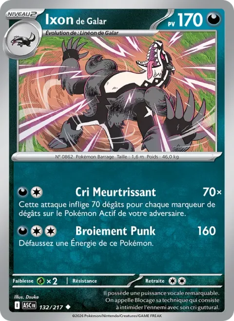 Galarian Obstagoon [Scarring Shout | Punk Smash]