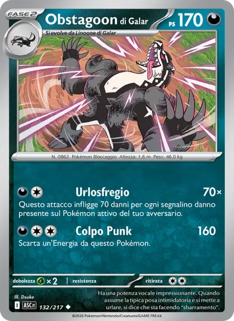 Galarian Obstagoon [Scarring Shout | Punk Smash]