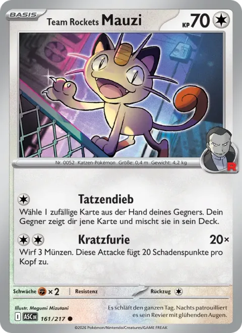 Team Rocket's Meowth [Paw-cket Pilfer | Fury Swipes]